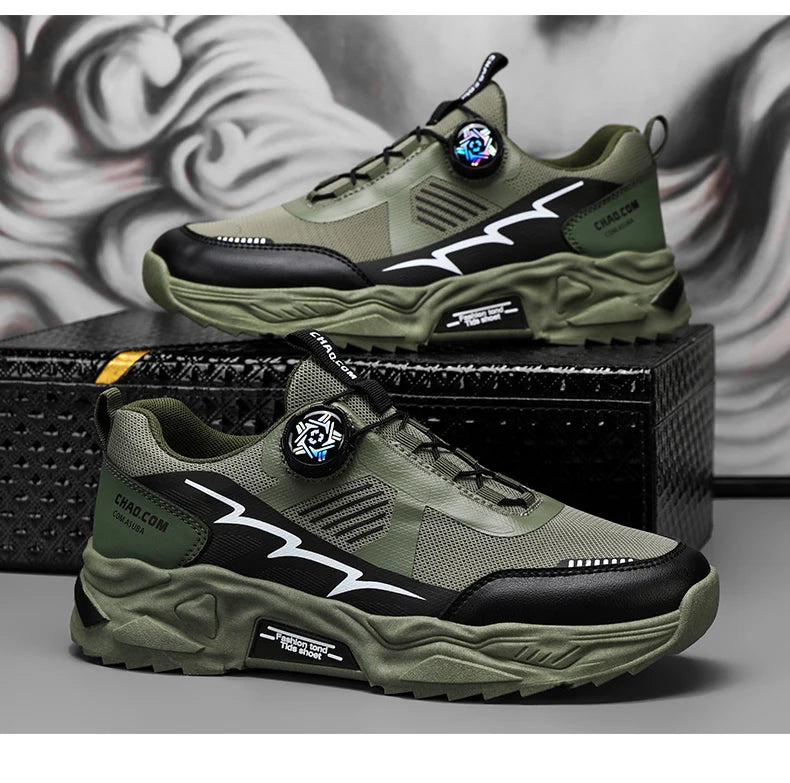 Breathable Korean Sneakers Rotating Laces — Black | KIMLUD