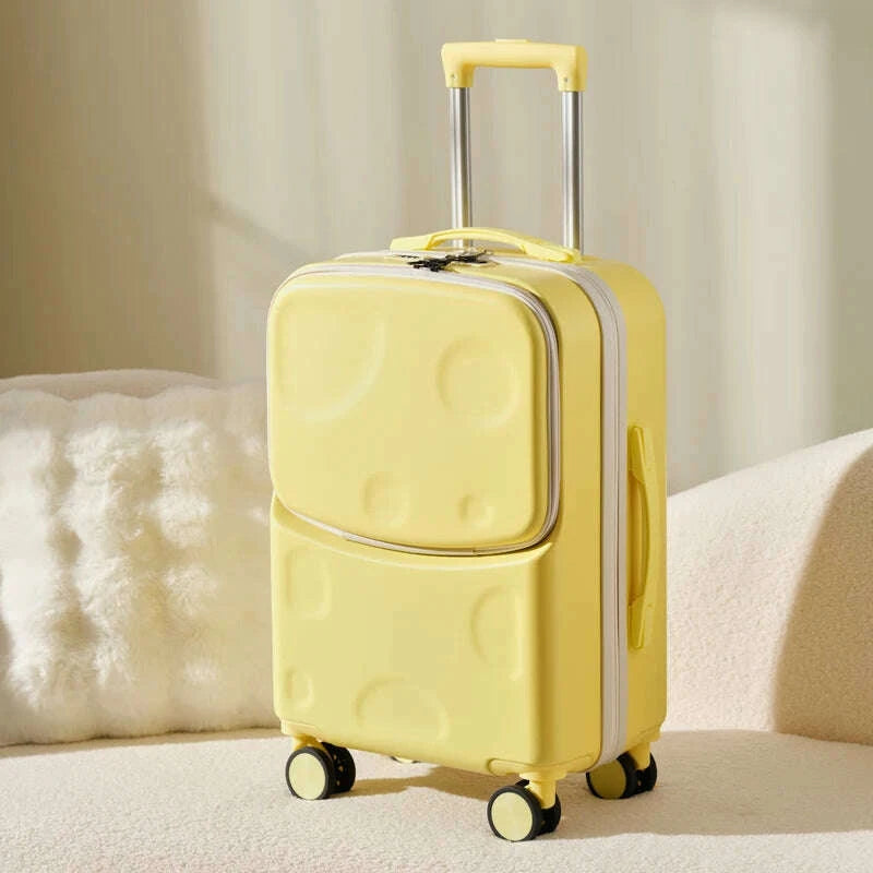 new-suitcase-front-opening-luggage-with-usb-cup-holder-girl-travel-wheeled-suitcases-18-20-26-inch-suitcase-trip-cabin-carry-onkimlud-womens-fashion-34614550