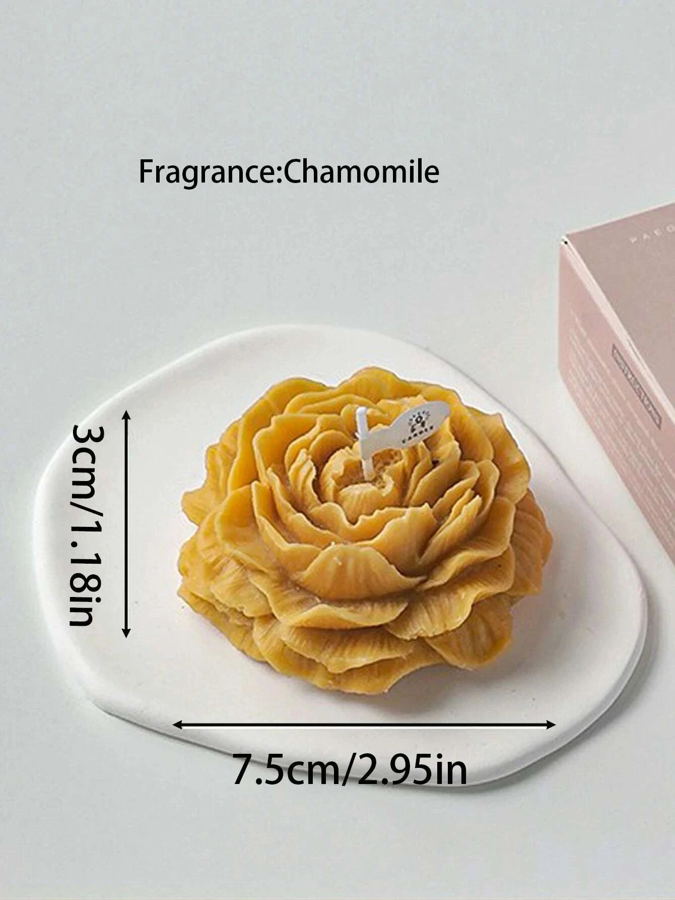 KIMLUD, 3D Peony Aromatic Candle Creative Flower Shape Aromatherapy Wedding Decor Gifts Box Valentine's Day Scented Souvenir Ornament, KIMLUD Womens Clothes