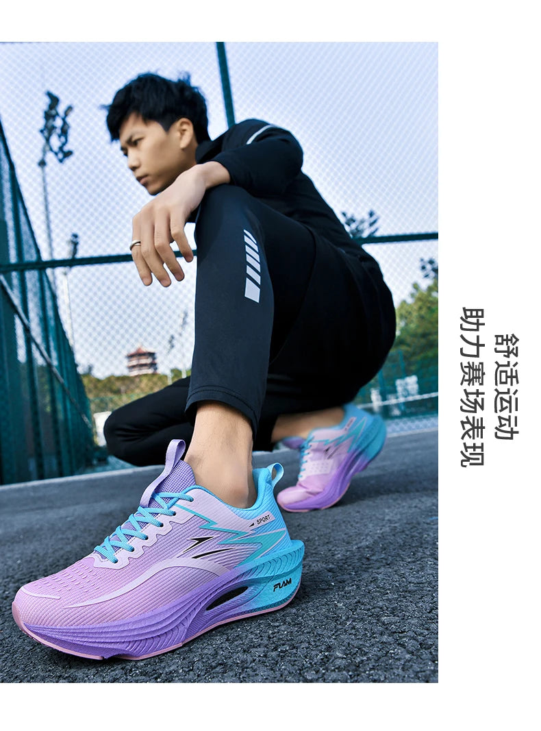 Men Sports Running Shoes Casual Marathon Breathable Lightweight Women's Comfortable Athletic Nonskid Walking Sneakers Outdoors