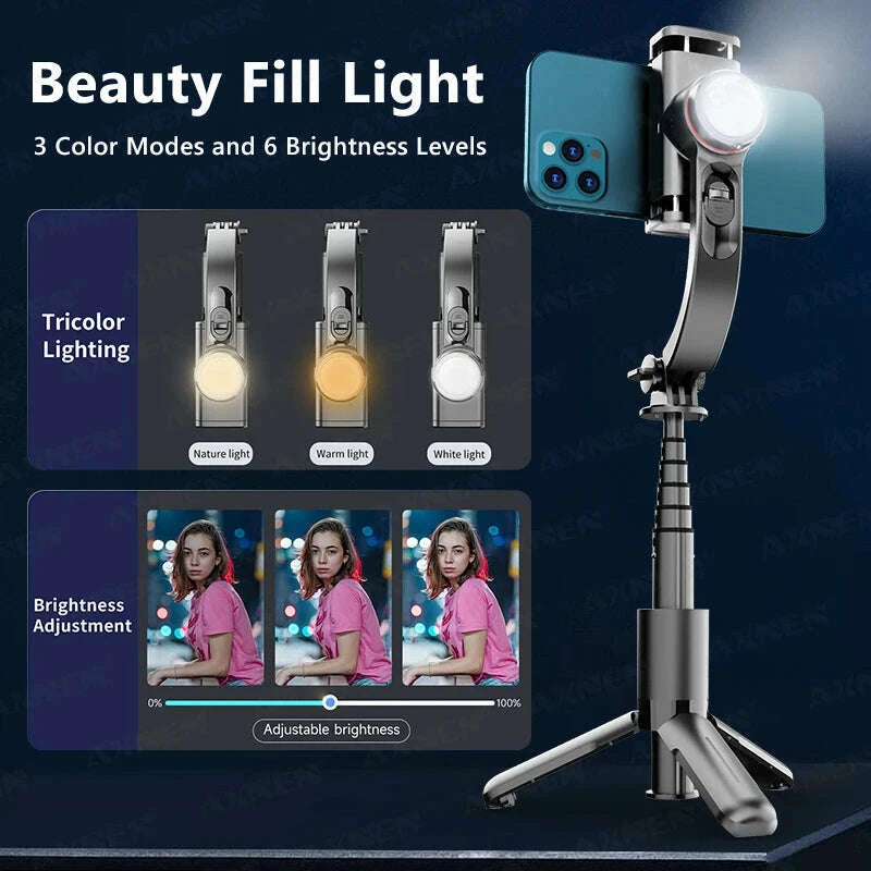 l18s-handheld-gimbal-stabilizer-for-android-iphone-smartphone-360-rotate-shot-selfie-stick-monopod-tripod-with-3-color-lightkimludkimlud-35561691