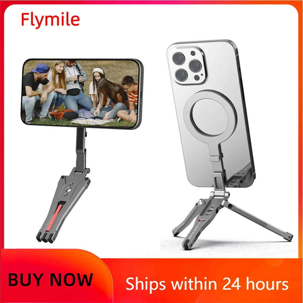flymile-magnetic-selfie-stick-tripod-for-magsafe-iphone-16-15-14-13-12-pro-max-samsung-phone-foldable-desktop-tripod-14-holeskimlud-womens-fashion-34604841