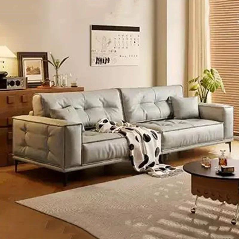 Leather Oversized Sofa Postmodern — Deep Brown | KIMLUD