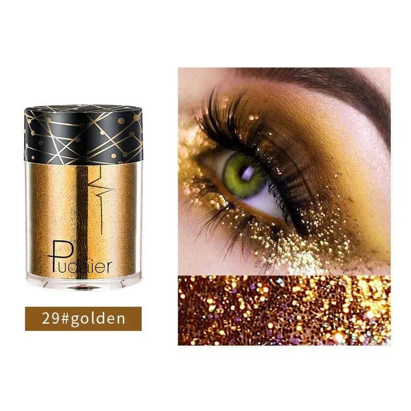 36 Colors Monochrome Eyeshadow Glitter Sequins High Gloss Face Body Glitter Pearlescent Easy-to-color Eye Shadow Festival Makeup