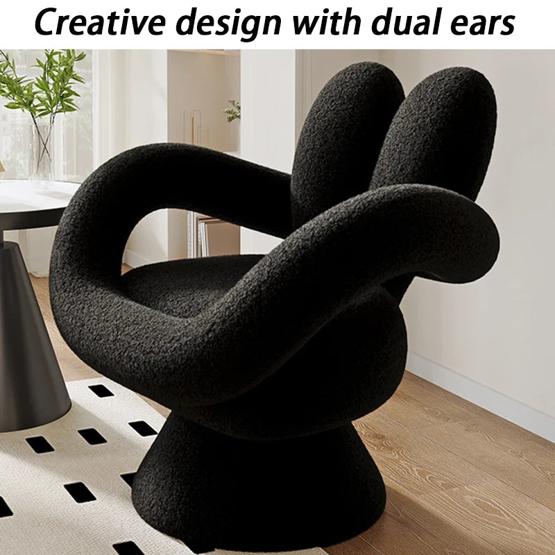 Luxury Design Balcony Living Room Chair Swivel Single Relaxing Sofa Chair Backrest Dresser Vanity Nordic Armchairs Living Chairs