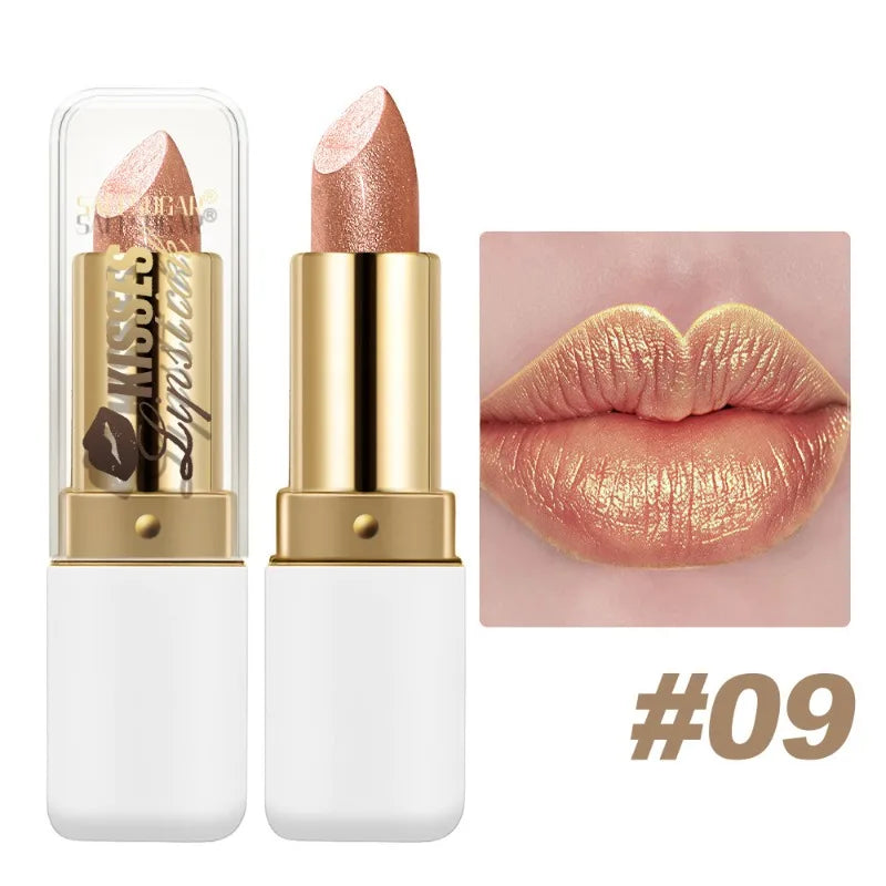 Lipstick – Waterproof – Glitter Velvet – Pearlescent Purple | KIMLUD
