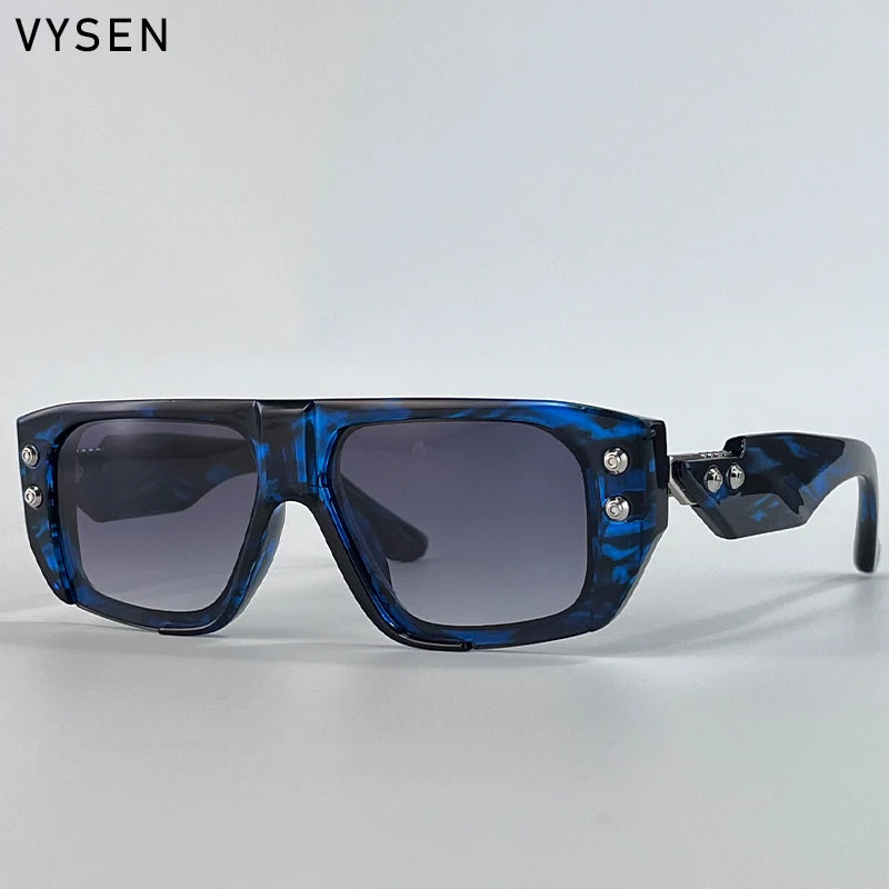 Steampunk Square Sunglasses Polarized — Black | KIMLUD
