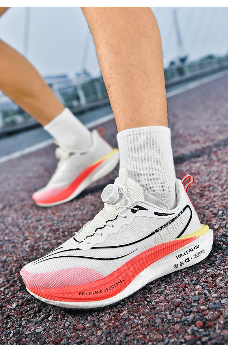 Carbon Plate Running Shoes Air Cushion Double-Layer Mesh Upper Lightweight Breathable — Teal | KIMLUD