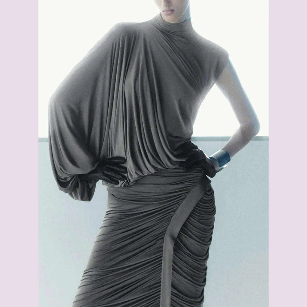 nibber-summer-y2k-solid-style-2piece-set-women-turtleneck-single-shoulder-sleeve-topsruched-long-skirts-fashion-elegant-outfitskimlud-womens-fashion-34627751