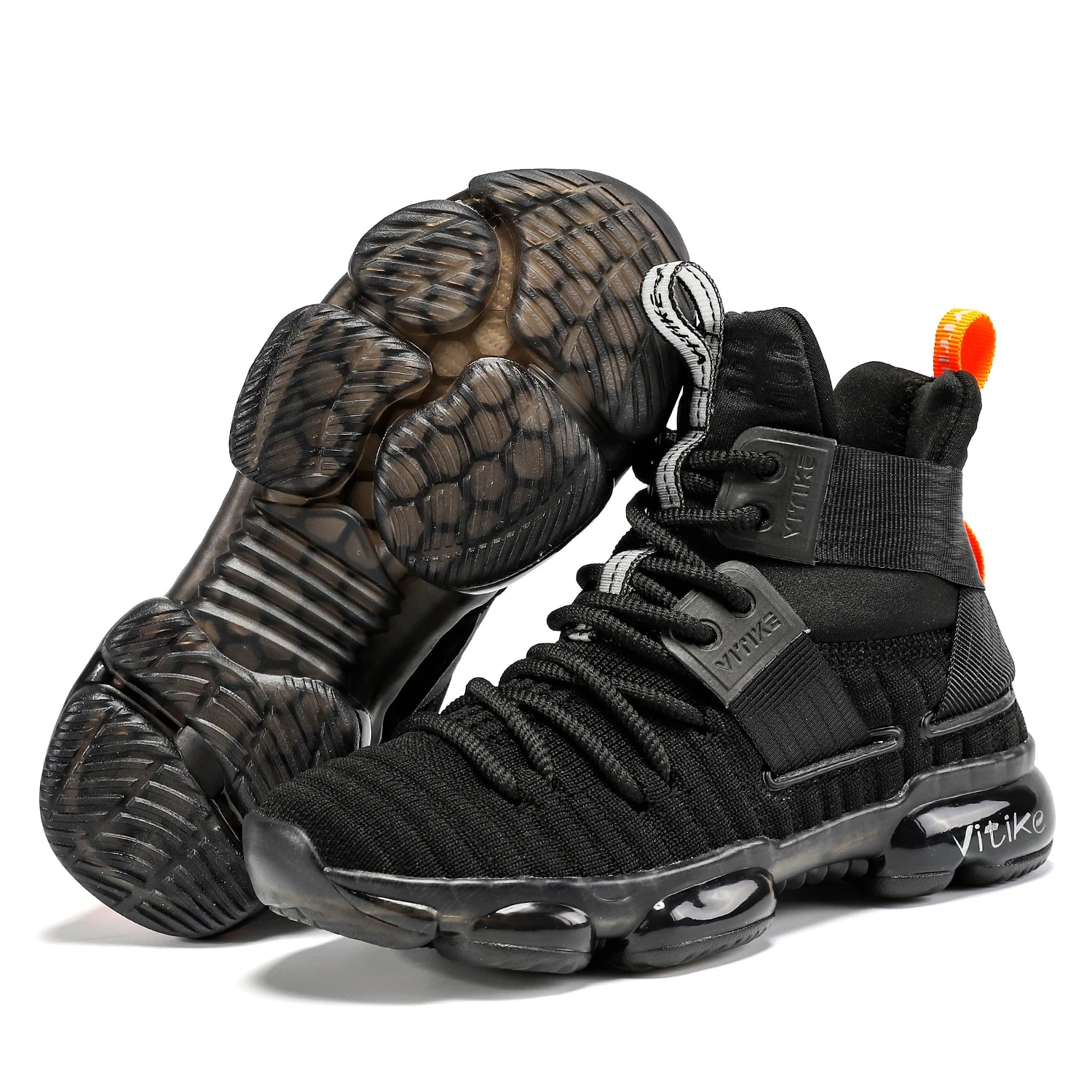 Kids Basketball Shoes High-top Sports Shoes Sneakers Durable Lace-up Non-Slip Running Shoes Secure for Little Kids Big Kids and