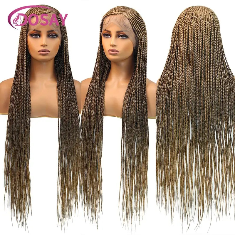 Full Lace Wig – 36 Inch – High Temperature Fiber – Burgundy | KIMLUD