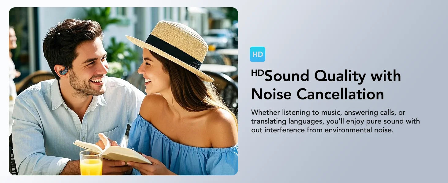 Sleek AI Translator Earbuds X8 With Low Latency Gaming Bluetooth 5.4 — Black | KIMLUD