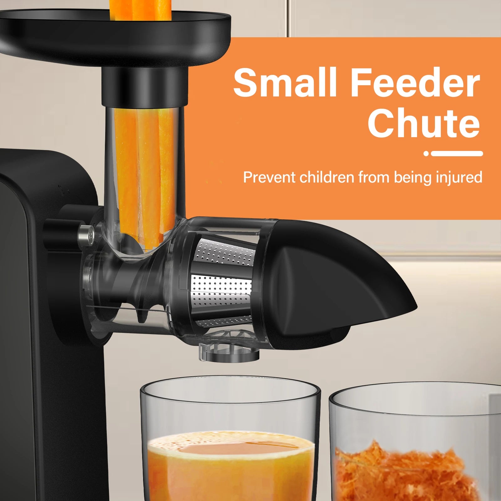 WHALL Slow Masticating Juicer, Cold Press Juicer, Slow Juicer for Home Use.