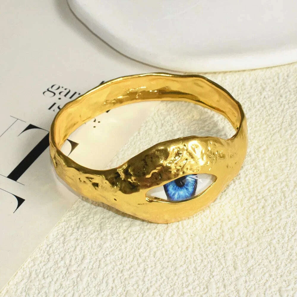 new-exaggerated-alloy-plated-eyes-nose-mouth-bangle-bracelet-for-women-fashion-jewelry-gorgeous-hand-simple-bracelet-accessorykimludkimlud-35558738