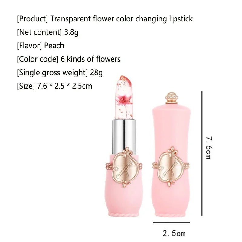 KIMLUD, Jelly Dried Flower Color Changing Lip Balm Transparent Moisturizing Make Up Lipstick Repair Dry Cracks for Lips Care Lipgloss, KIMLUD Womens Clothes