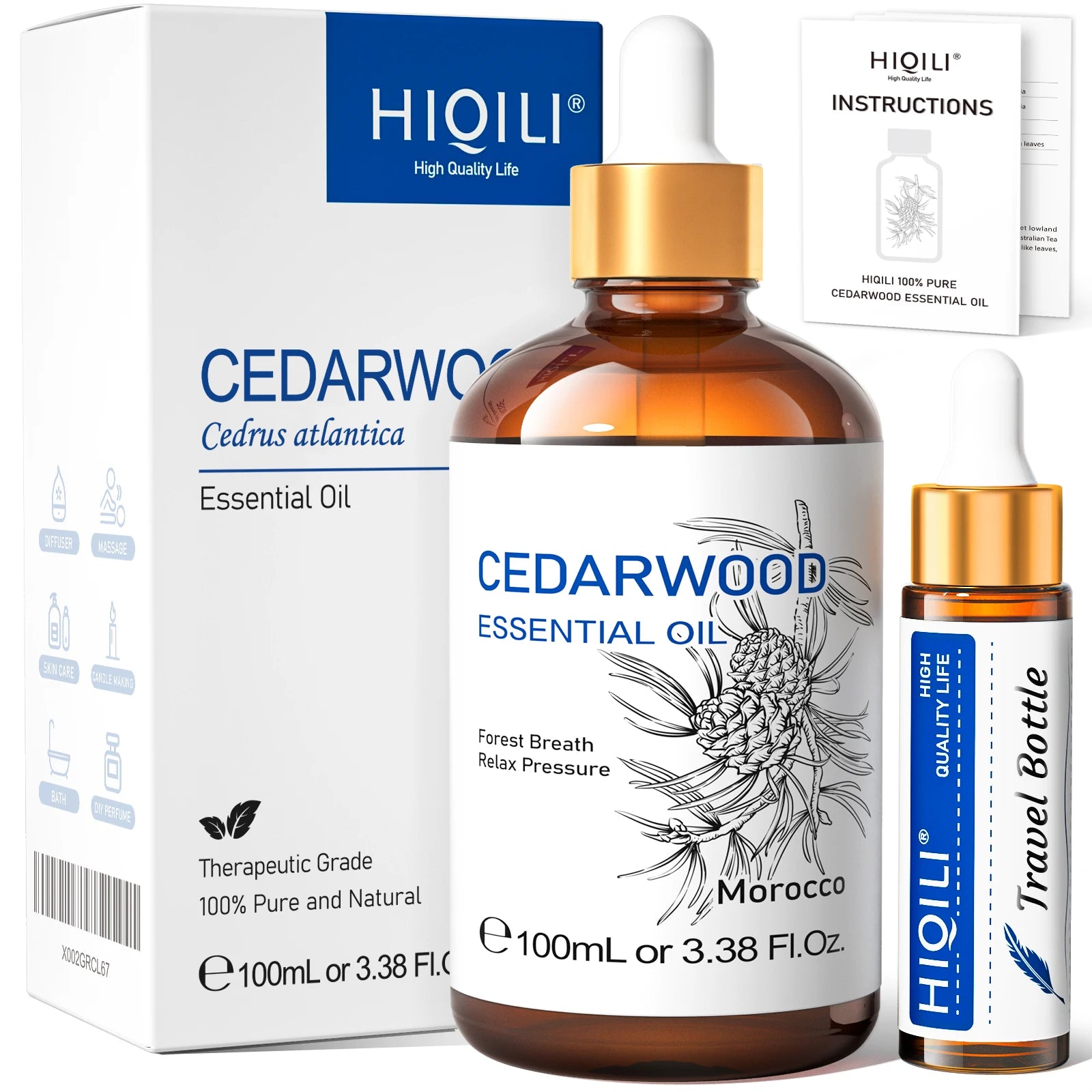 Sandalwood Essential Oil Blend With Lavender Jasmine Eucalyptus Peppermint Ylang Ylang Frankincense — Amber | KIMLUD