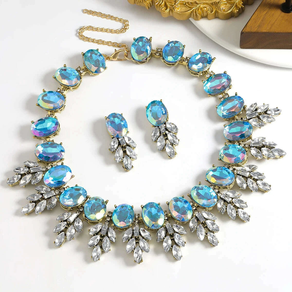 best-lady-geometric-rhinestone-necklace-short-glass-earrings-stitching-decorative-neck-chain-dress-jewelry-setkimlud-womens-fashion-34623581