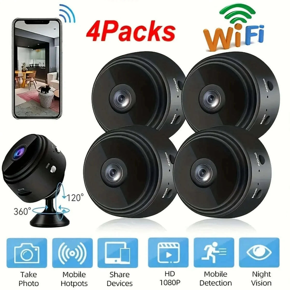 14pcs-mini-wireless camera wifi hidden camera-motion detection and home security for indoor outdoor pet monitoring-usb poweredkimlud-womens-fashion-34626557