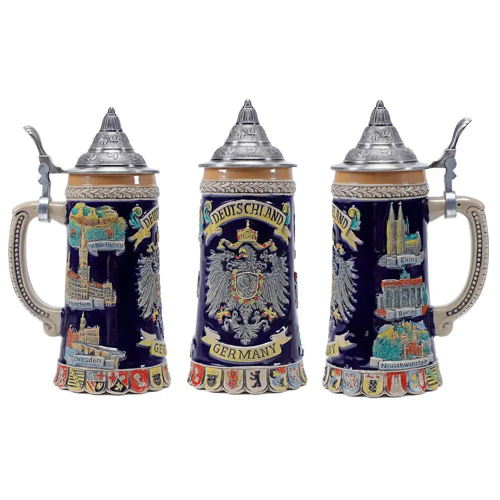 German Beer Stein Tankard Mug 600ml — Oktoberfest & Father's Day Gift | KIMLUD