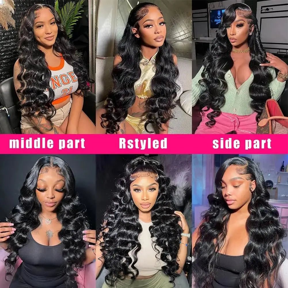 Loose Body Wave Human Hair Wigs 40 Inch 5x5 Glueless Wigs Ready To Wear 100% Human Hair 200 Density Glueless Brazilian Wigs sale
