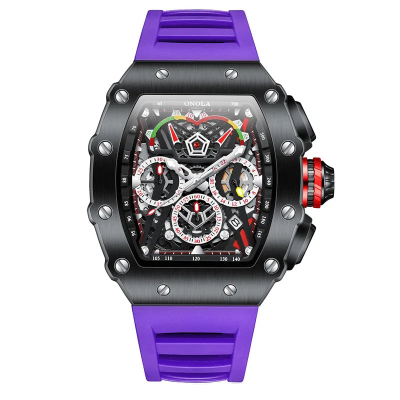 Sport Watch Quartz Chronograph Luminous — Black | KIMLUD