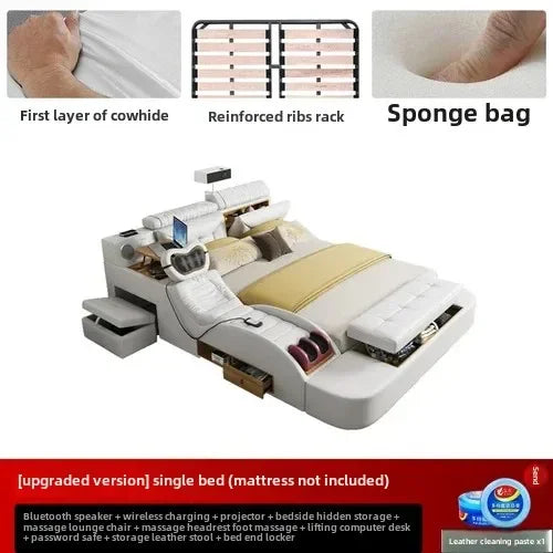 Korean Modern Luxury Bed European Nature Luxury Bedroom Human Bed Design Multifunctional Bedroom Camas King Size Home Furniture