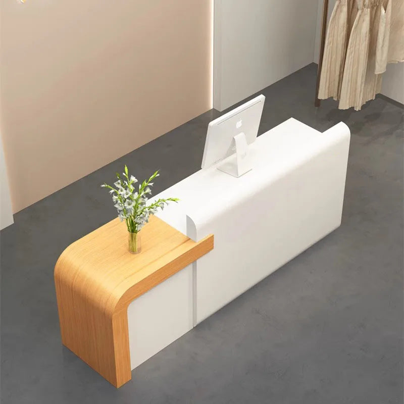Shop Salon Reception Desks Long Hotel Welcome European Nail Reception Desks Aesthetic Restaurant Scrivania Lounge Furniture