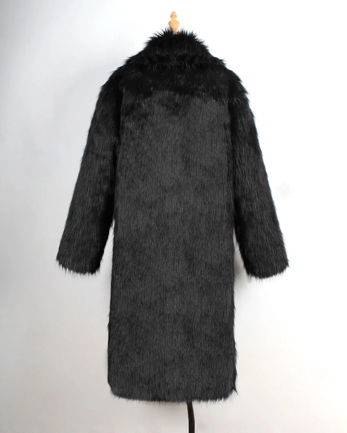 Men's Faux Fur Coat - Long Coat - Faux Fur | KIMLUD
