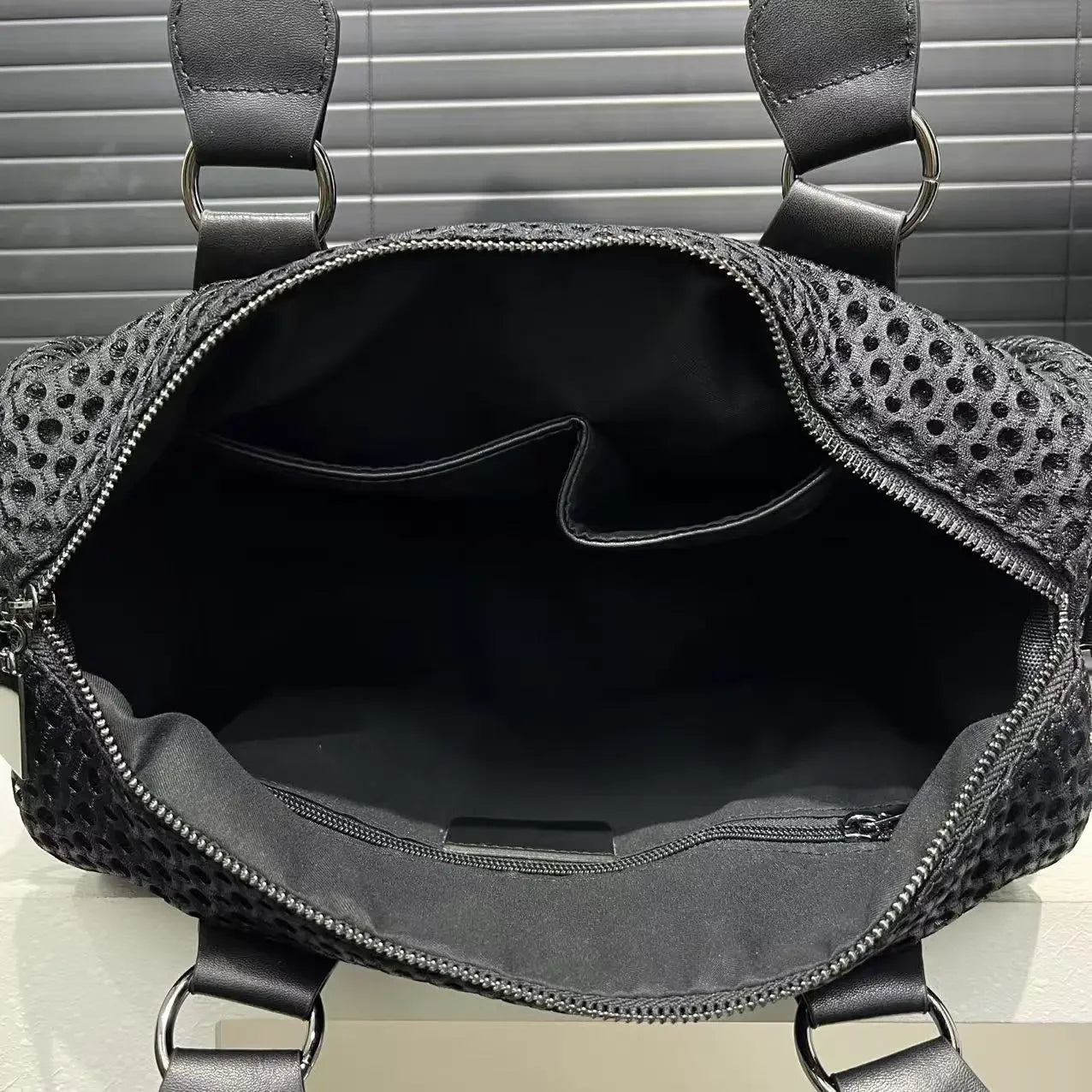PU Leather Y2K Punk Wide Shoulder Bag — Black | KIMLUD