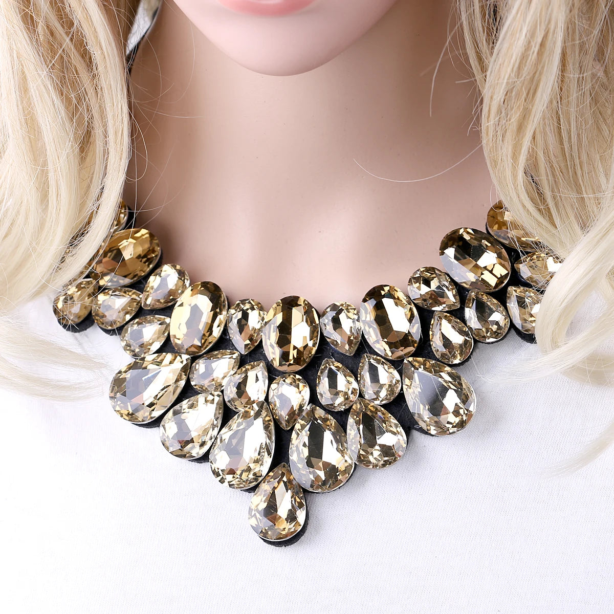 Crystal Bohemian Choker Necklace – Crystal – Choker | KIMLUD