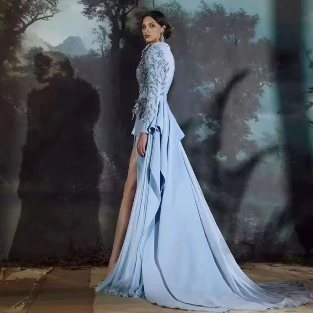 elgant-feather-wrap-prom-dresses-with-belt-hand-made-appliqued-beads-evening-party-gowns-2024-high-side-split-vestidos-de-novia-kimlud-kimlud-33915665