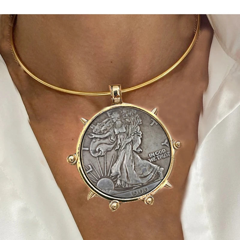 Copper Gothic Cuban Chunky Necklace — Copper | KIMLUD