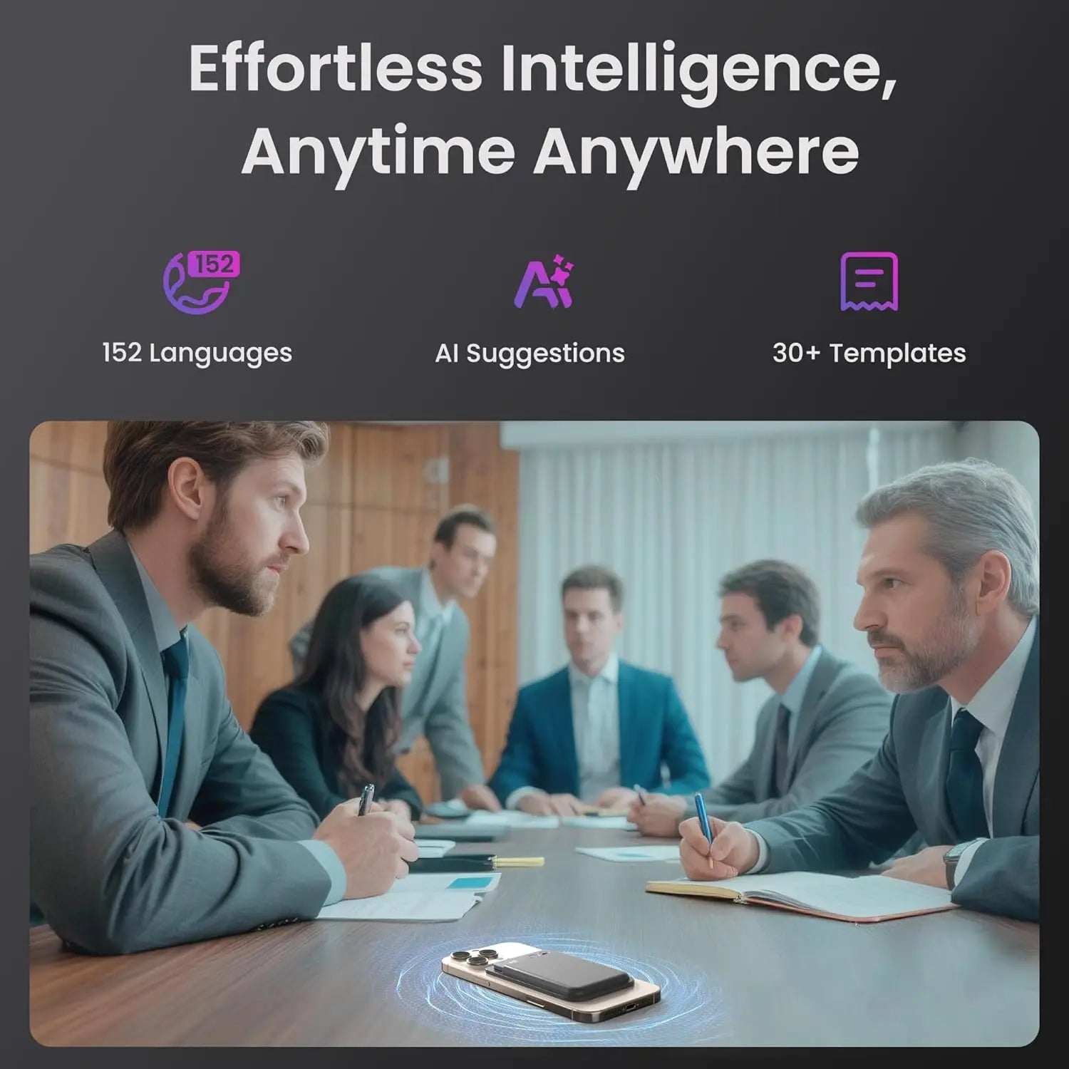 KIMLUD, AI Voice Recorder with Noise Cancellation, 152 Languages, 64GB, App Control for Meetings & Lectures, Gray, KIMLUD Womens Clothes