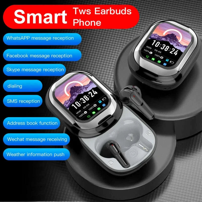 se-one-smart-headphones-led-full-color-slide-touch-screen-support-app-information-receiving-wireless-tws-earbuds-300mahkimludkimlud-35565903