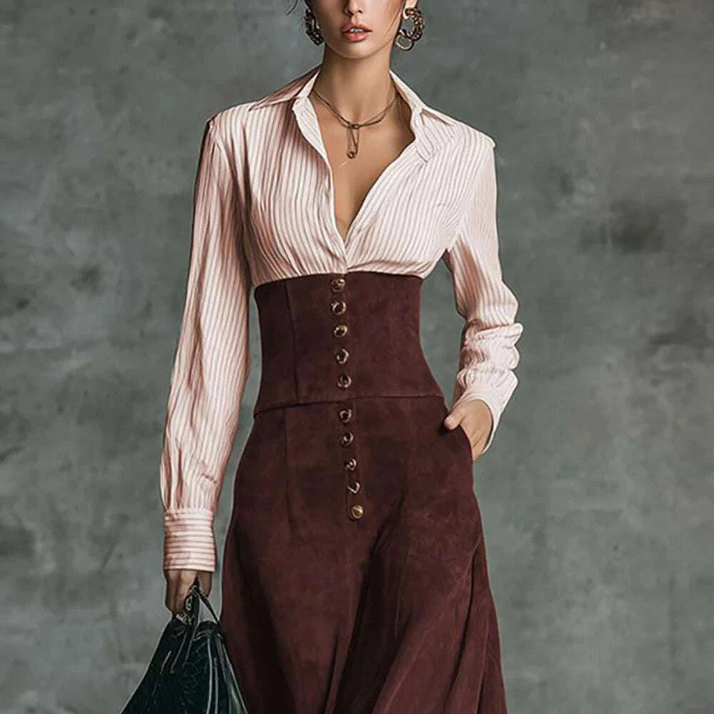 women-elegant-light-pink-vertical-stripe-shirt-dress-chic-high-waist-button-vintage-spring-maxi-dress-female-office-lady-dresseskimludkimlud-35558405