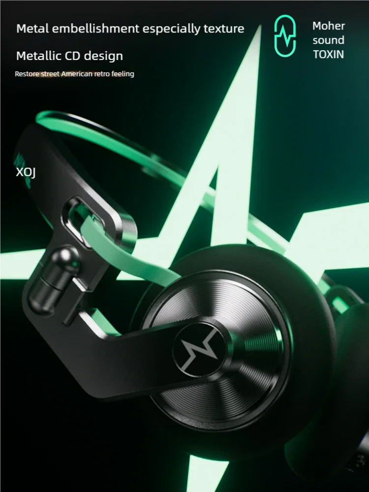 KIMLUD, TOXIN Trend X Retro Wireless Bluetooth Headphones Over-Ear Lightweight Foldable with Microphone Comfortable Earpads for Music, KIMLUD Womens Clothes