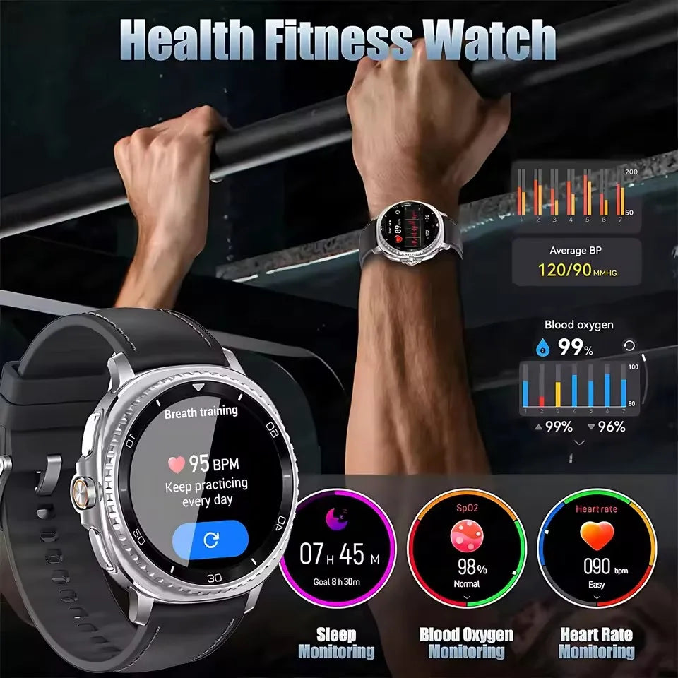 46mm Watch 8 Ultra Classic GPS Compass NFC SmartWatch Men AMOLEDS Rotating Dial BT Call 3ATM Waterproof Watch7 Upgraded Watches