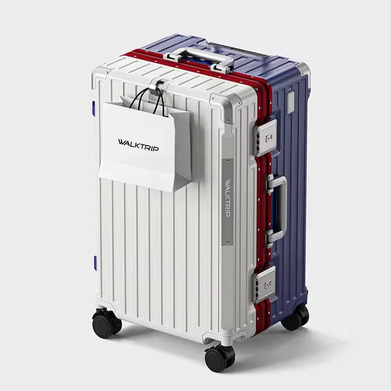 Aluminum Frame PC Rolling Luggage Solid — Gray | KIMLUD