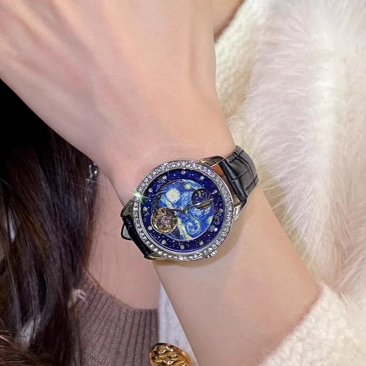 Stainless Steel Diamond Studded Wristwatch — Silver | KIMLUD