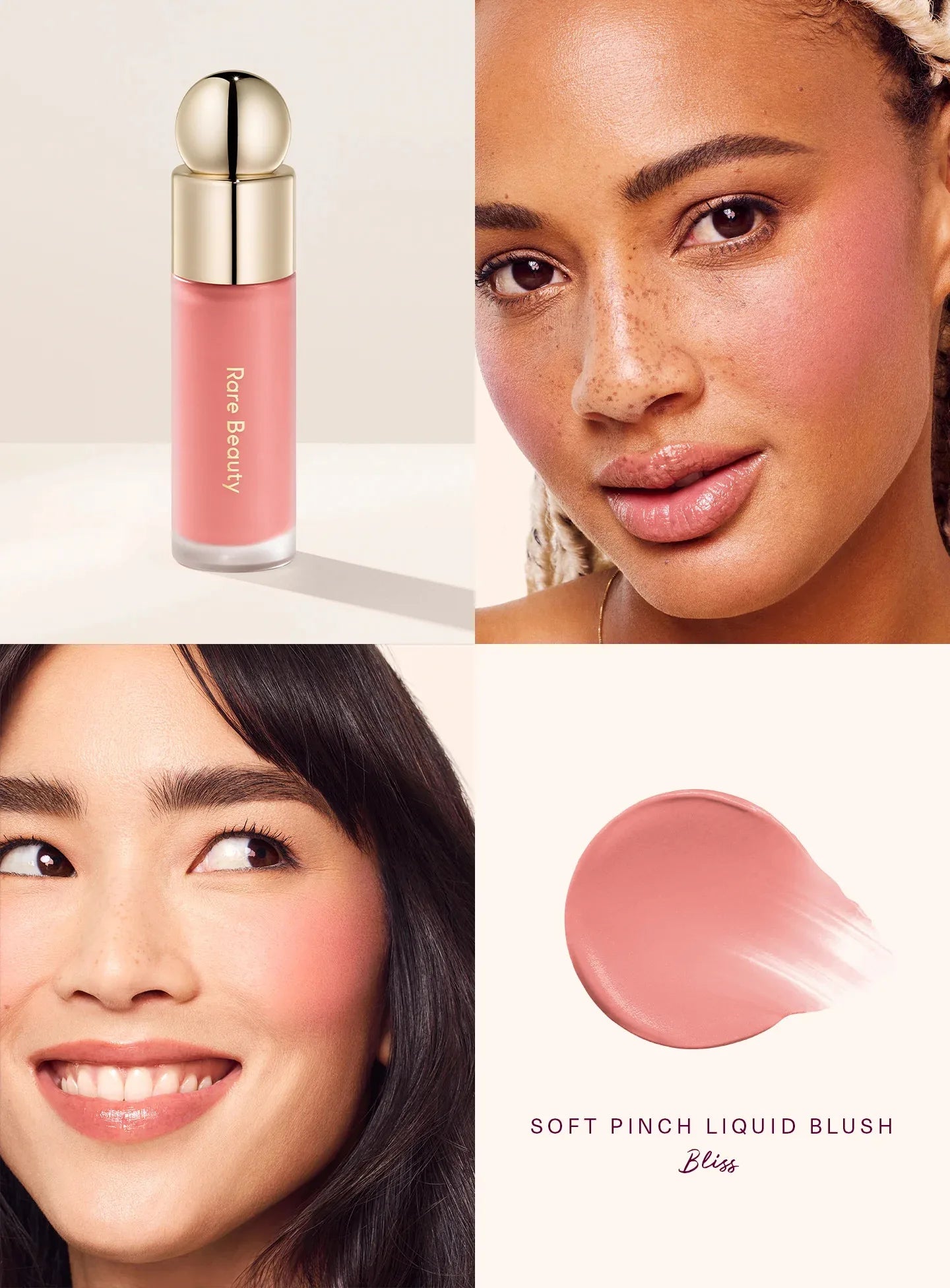 Rare Beauty Lipstick Blush Cream Eyes Liquid Blush Waterproof Mositure Liquid blusher Plump Makeup Face Contour Shadow Blusher