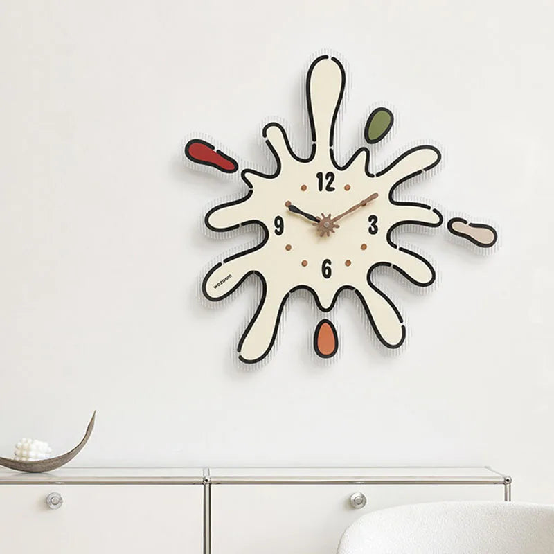 Cute Cartoon Wall Clocks Nordic Xenomorph Aesthetic Modern Wall Clocks Restaurant Interior Relogio De Parede Home Decoration