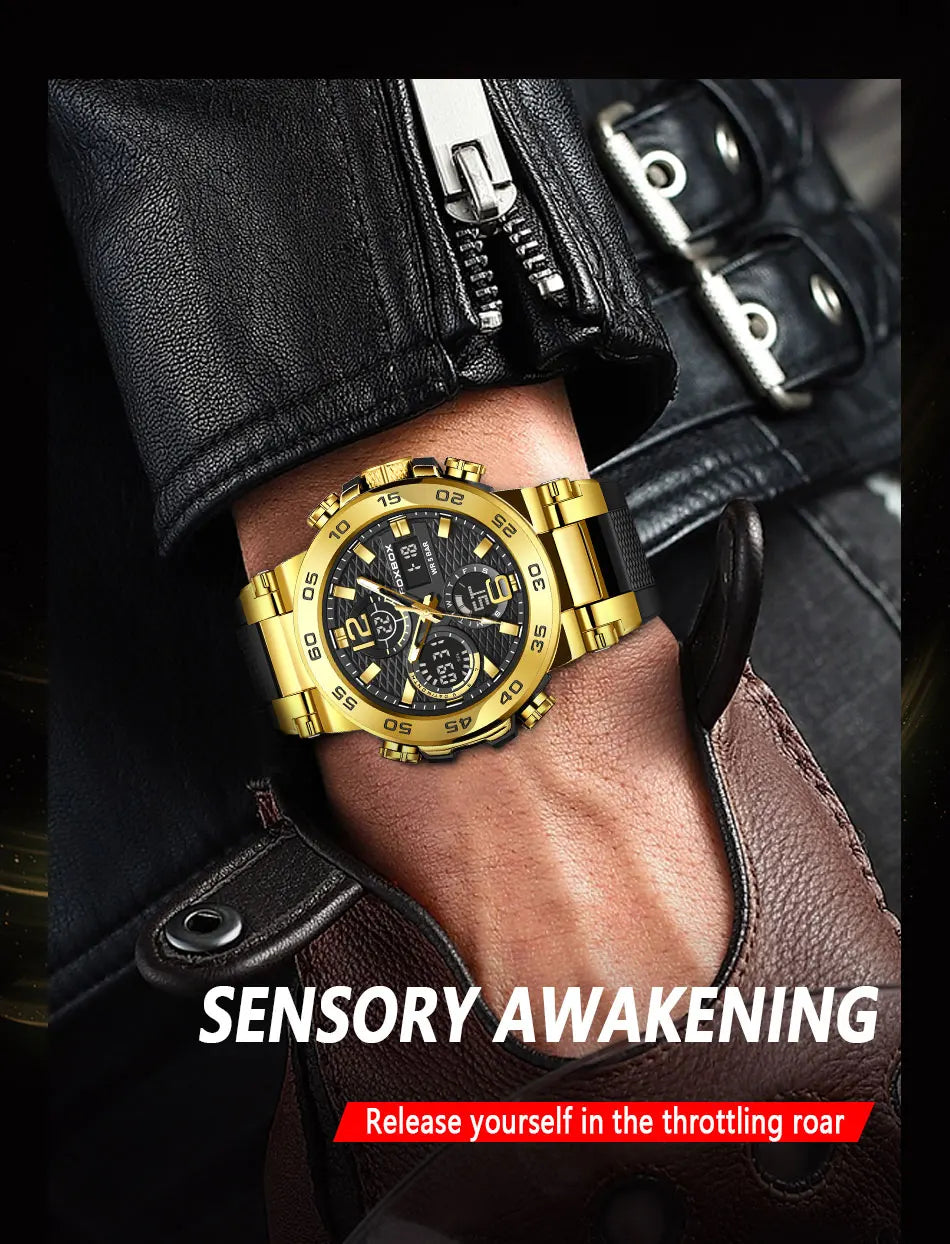 LIGE Men Digital Watch Military Sports Swimming Watches Fashion Waterproof Dual display Wristwatch Mens Relogios Masculino