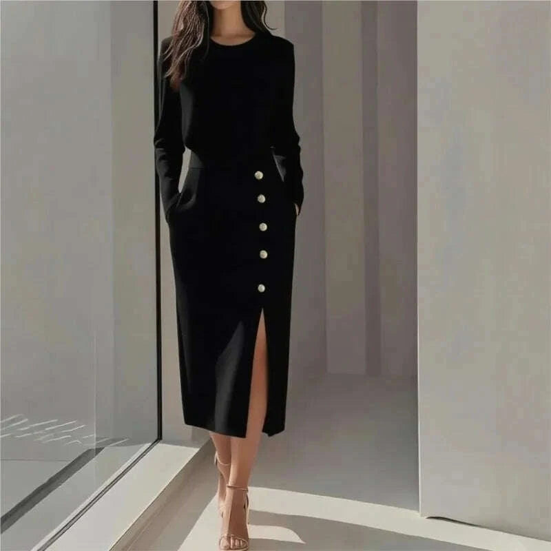 spring-autumn-fashion-o-neck-split-women-dress-elegant-button-solid-evening-dresses-new-casual-sleeveless-slim-office-lady-dresskimlud-womens-fashion-34625345