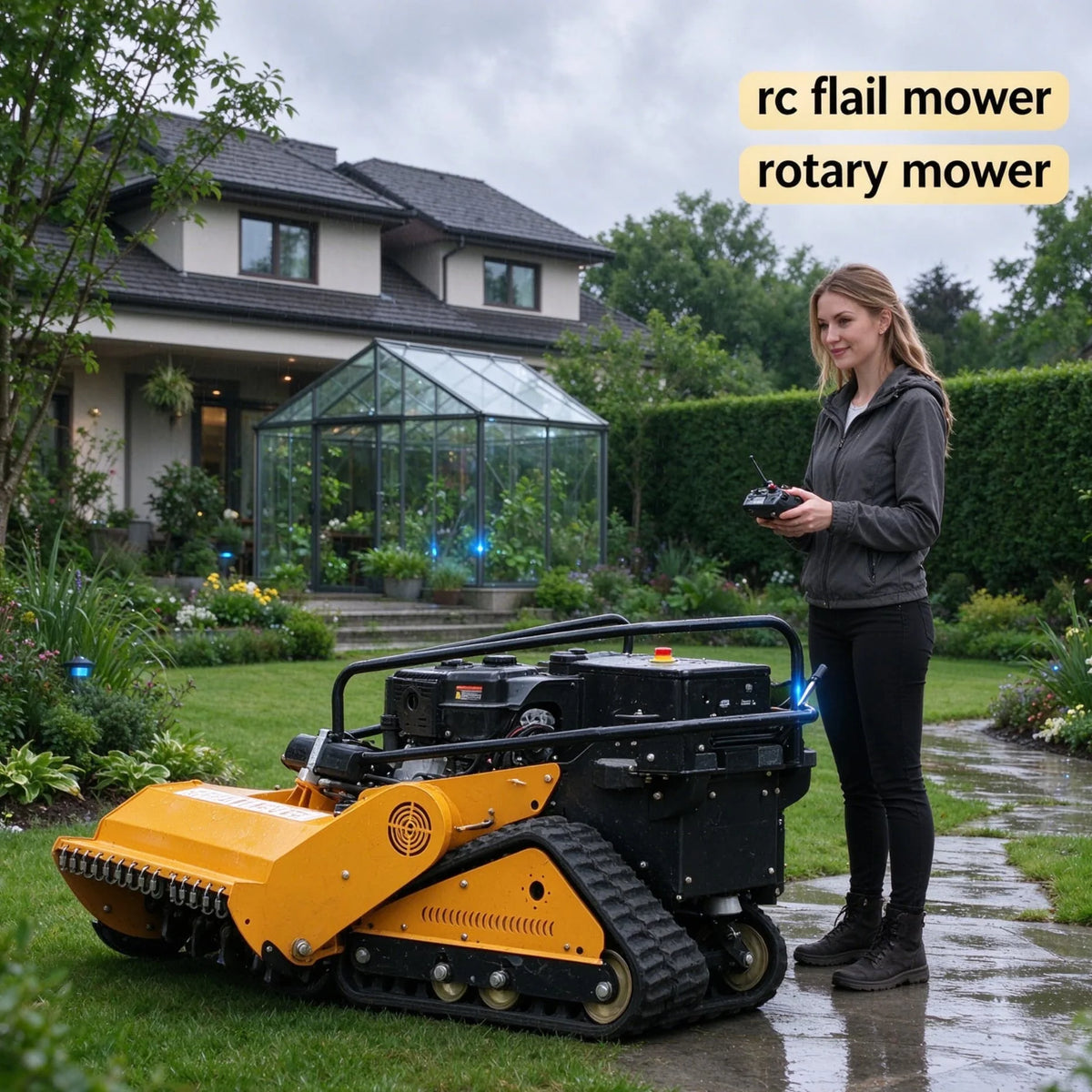 Robotic Lawn Mower – Remote Controlled – Four-Stroke Gas Engine | KIMLUD