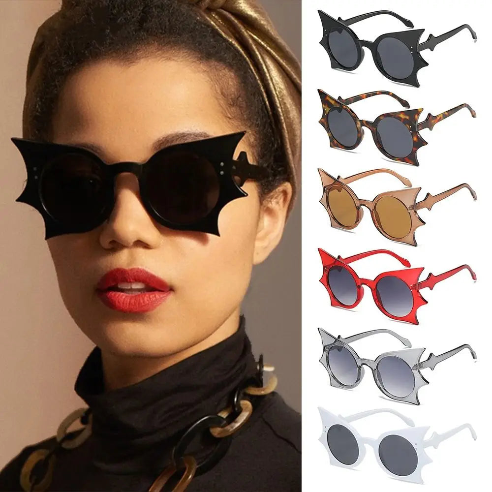 Rimless Bat Shaped Sunglasses UV 400 Protection — Multicolor | KIMLUD