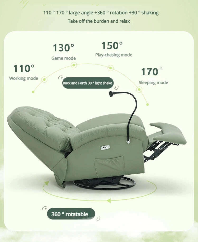 KIMLUD, Modern Multifunction Electric Leather Recliner Sofa Recliner Sofa Living Room Furniture Single Sofa Chair Wholesale, KIMLUD Womens Clothes