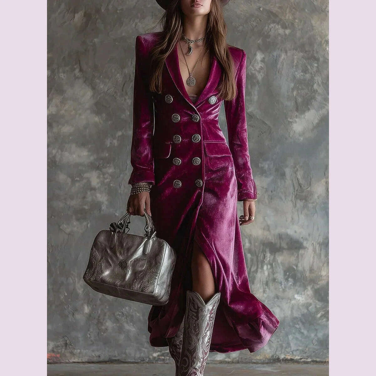 velvet-double-breasted-dress-for-womens-long-sleeve-lapel-collar-split-hem-elegant-vintage-casual-slim-fall-winter-midi-dresskimlud-womens-fashion-34623818