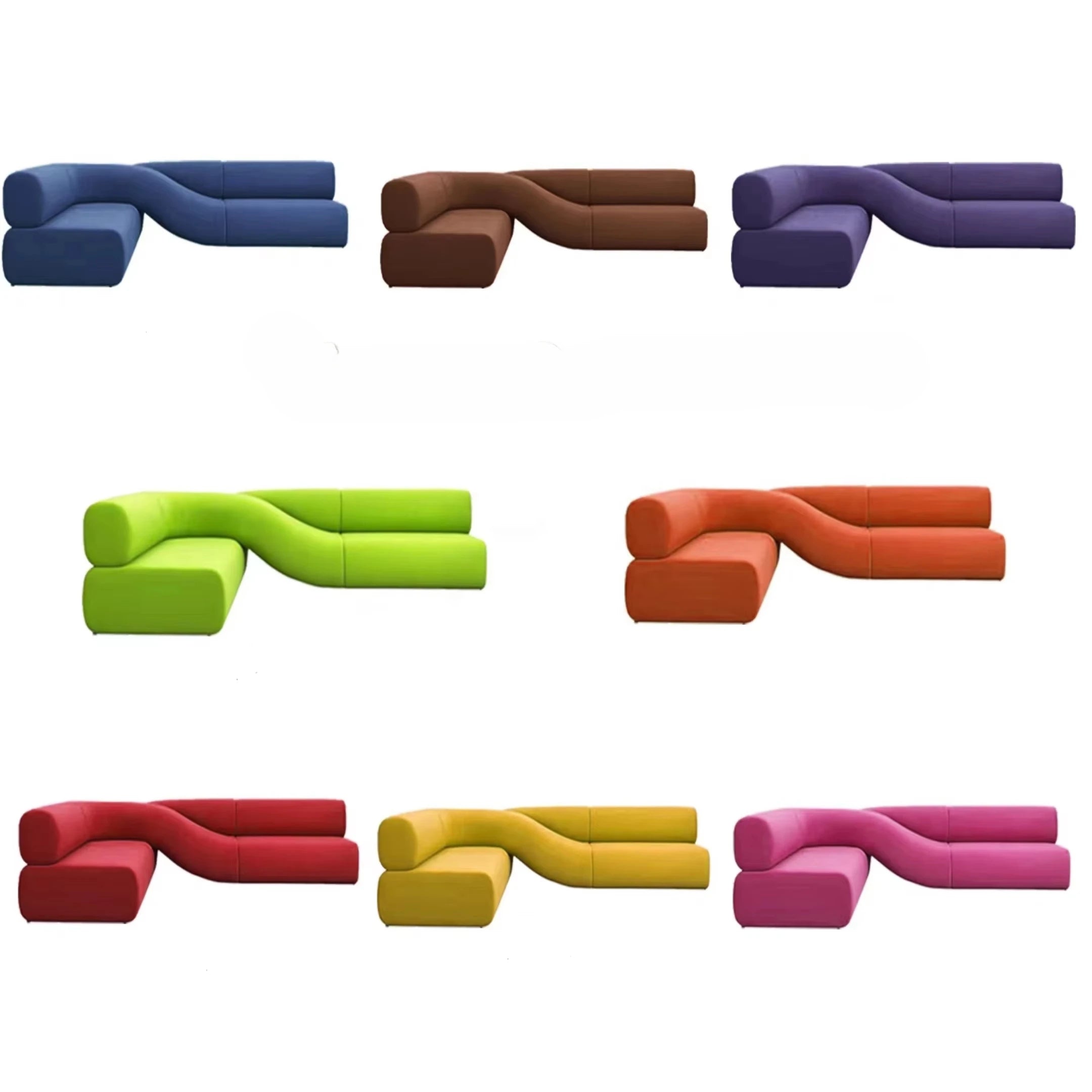 A Nordic simple cream swan flannel soft bag L-shaped solid wood sofa outdoor living room home lobby reception set