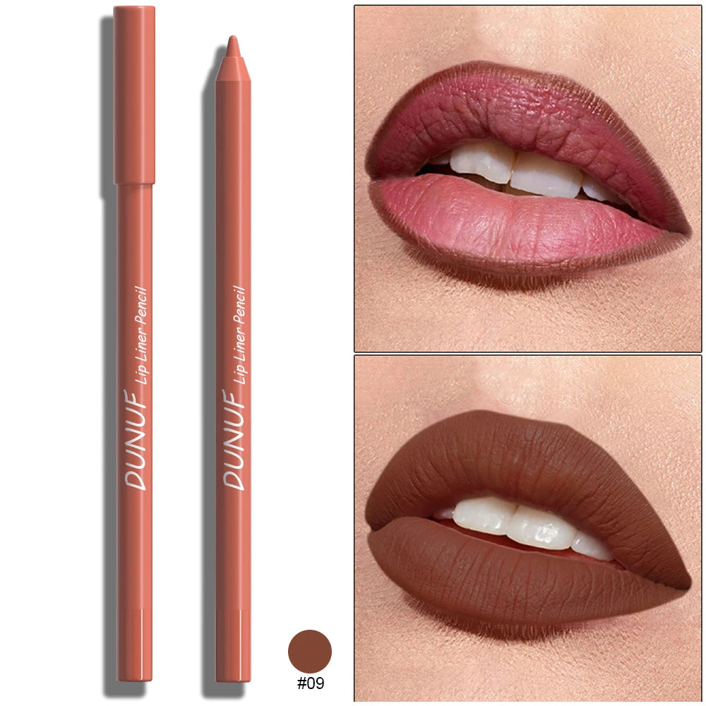 Matte Lip Pencil Contour Lip Liner Long-Lasting Waterproof Hydrating Formula — Red | KIMLUD