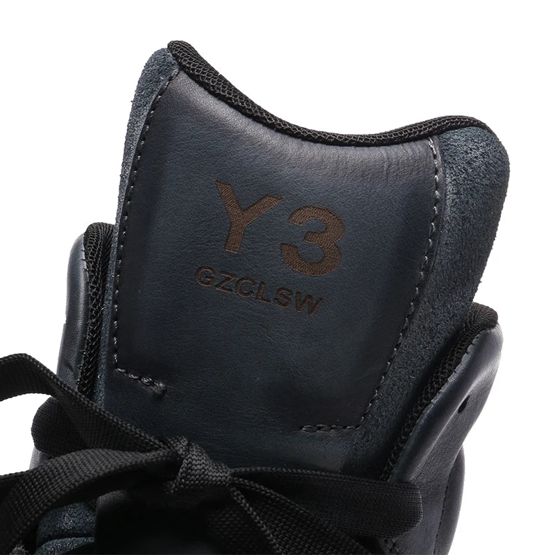 Unisex High-top Sneaker Boots Navy Blue Outdoor Casual Boots Calf Leather Mens' Trainers Leather Women Sneakers Oversized 35-46